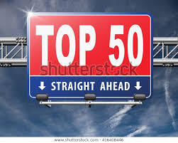 Top 50 Charts List Pop Poll Stock Illustration 416408446