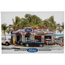 The first restaurant was opened in fort myers, florida. Tropical Ford Garage Canvas Wall Decor Hobby Lobby 1946797