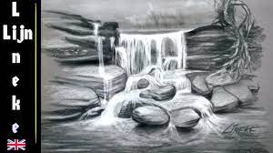 1024x768 graffiti pencil sketch tribal 3d graffiti pencil sketchziranguy. Drawing A Waterfall In Charcoal And White Pastel With Lineke Lijn Hildur K O Howtodraw Drawing Waterfall Drawing Landscape Drawings Drawing With Charcoal