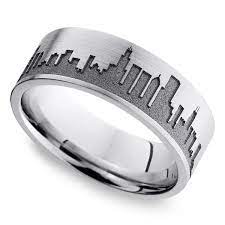 Maybe you would like to learn more about one of these? Chicago Skyline Men S Wedding Ring In Cobalt