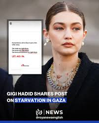 Palestinian-American supermodel Gigi Hadid shared a powerful message