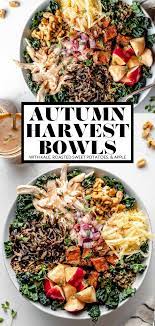 Autumn Harvest Grain Bowls With Cinnamon Maple Balsamic Vinaigrette Recipe Grain Bowl Recipe Fall Recipes Healthy Healthy Bowls Recipes
