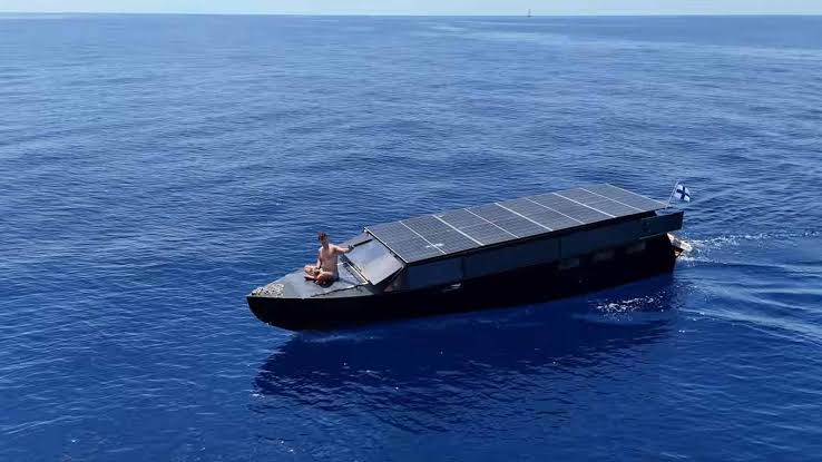 A Finn built a solar boat in his shed and sailed it 5,000 km from Finland  to Ibiza with zero refueling
