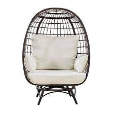sunjoy a207000700 laura swivel egg cuddle chair brown sunjoy cuddle chair lounge chair outdoor patio chairs