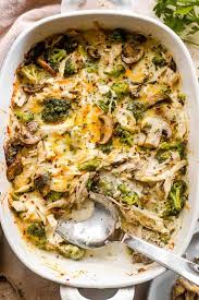 Although it says to use one each of cream of mushroom and cream of chicken soups, my experience is that for most campbell soup recipes you can use whatever flavor cream soup you prefer. Easy Chicken Broccoli Casserole Chicken Divan Diethood