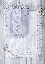 Baby Blanket In Peter Pan Baby Cotton Dk P1308 Downloadable Pdf Crochet Baby Blanket Beginner Heart Blanket Baby Blanket Crochet