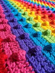 Three Beans In A Pod Rainbow Crochet Rainbow Blanket Bobble Stitch