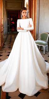 Looking for a long sleeve dress? Bridal Dresses A Line Classic Simple With Long Sleeves Milla Nova Milla Nova Wedding Dresses Wedding Dress Long Sleeve A Line Wedding Dress