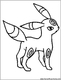 Deoxys in speed form coloring page from generation iii pokemon category. Umbreon Coloring Page