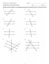 3 Parallel Lines And Transversals Kuta Software