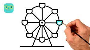 Drawing Ferris Wheel How To Draw A Ferries Wheel For Baby Colouring And Drawing Pages Easy Step Youtube Easy Drawings Mini Drawings Drawings