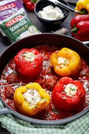 Gefullte Paprikaschoten Mediterran Alles Rezepte Paprika Mit Hackfleisch Mediterrane Rezepte