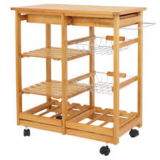 32.5'' h x 43.75'' w x 17.5'' d Moveable Kitchen Cart Rolling Kitchen Cart Portable Kitchen Island With Two Drawers Two Wine Racks Three Baskets For Kitchen Bar Dining Room Home Kitchen Furniture Urbytus Com
