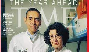 The developer of the first corona virus vaccine approved in the world, turkish scientist prof. Ozlem Tureci Ve Ugur Sahin Time Dergisine Kapak Oldu