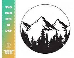 Free Free Mountain Range With Trees Svg 486 SVG PNG EPS DXF File