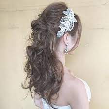 プレ花嫁 ハワイウエディング ハワイヘアメイク ブライダル ブライダルメイク ブライダルヘア 前撮り 後撮り ヘアスタイルチェンジ ハーフアップ ジェニーパッカム ウェディング ヘアスタイル ブライダルメイク ウエディング ヘア ハーフアップ