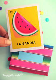 Some heavy paper published using a image and used to send out information or greeting; Mexican Loteria Cards Make Your Own Stunning Loteria Inspired Crafts