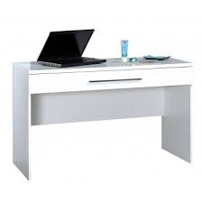 L100 x p40 x h80cm. Bureau Design Blanc Laque Et Argente A 1 Tiroir Bureau Design Idee Deco Bureau Bureau