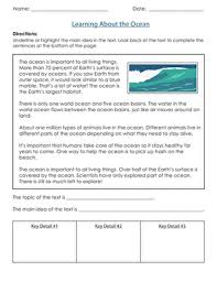 Learning About The Ocean Worksheet Education Com In 2020 Nonfiction Texts Education Quotes For Teachers Teaching Prefixes
