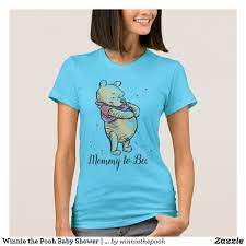 Winnie The Pooh Baby Shower Mommy To Bee T Shirt Zazzle Com Mommy To Bee T Shirts For Women Casual Wardrobe