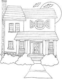 A house haunted house coloring pictures houses coloring pages. Haunted House Coloring Page Kinderart