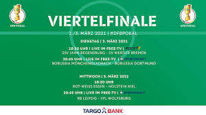 Das spiel gibt es im livestream zu sehen und wir verraten ihnen, wo. Pokalviertelfinale Drei Partien Im Free Tv Dfb Deutscher Fussball Bund E V