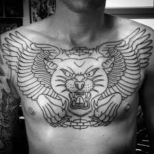 This neck tattoo portrays an incensed panther in a traditional style and color palette. Top 57 Traditional Panther Tattoo Ideas 2021 Inspiration Guide