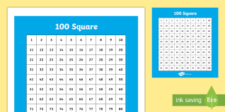 free hundred number square primary resources