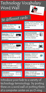 Technology Vocabulary Cards Technology Vocabulary Teaching Computers Technology Skills