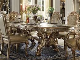 By acme furniture (17 reviews) item number : Dresden 7 Piece Dining Set In Gold Patina Finish By Acme 63150