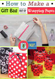 2) place your paper face down on your table. How To Make A Gift Bag Out Of Wrapping Paper 8 Ways Guide Patterns