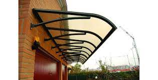 Entrance Canopy Aluminum Polycarbonate Canopy Dionisio Ke Protezioni Solari Srl Outdoor Awnings House Front Porch Patio Canopy