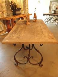 Scroll Based Table With Recycled Teak Top Wrought Iron Patio Table Wrought Iron Dining Table Iron Patio Furniture