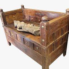 Indian Antique Sofa Furniture Wooden Brass Vintage By Mogulgallery Rustic Furniture Entryway Furniture Furniture