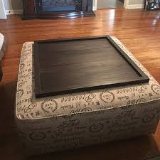 Square Ottoman Tray Table Top Ottoman Tray Square Ottoman Oversized Ottoman