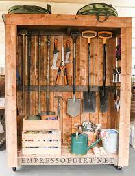 A rack for shovels and rakes is a must for every garden shed, it's. Diy Portable Garden Tool Storage Shed On Wheels
