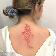 Any small picture looks original on the shoulder blade or forearm. Red Dragon Tattoo On The Upper Back Red Dragon Tattoo Red Ink Tattoos Small Dragon Tattoos