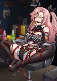 Rule 34 - Ball Gag Black Ribbon Bondage Breast Squeeze Crotch Rope Gagged  Green Eyes Hair Ornament Nicole Demara Pink Hair Rope Rope Bondage Vibrator  Yiduan Zhu Zenless Zone Zero | 10345560