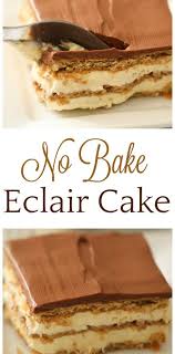 No Bake Eclair Cake Recipe Recipe Eclair Cake Recipes No Bake Eclair Cake Eclair Cake