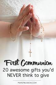 The little boy has a cute face and is showing the right amount of reverence for this special and important day. 20 First Communion Gifts You D Never Think To Give Peanut Blossom