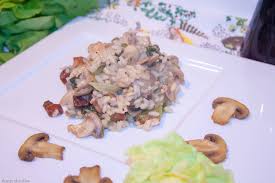 Risotto Ai Funghi Freschi Ricetta Risotto Ai Funghi Cibo Etnico Risotto Con Spinaci