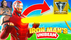 This item has been made unavailabe in standard playlists to balance the loot pool. Iron Man Unibeam Is Broken Brockplaysfortnite Youtube
