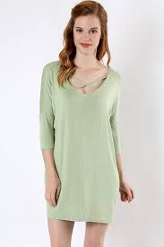 Women S Long Green Criss Cross Top Tunic Tops Womens Green Dress Long Tunic Tops