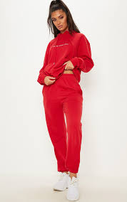 Black And Red Joggers Womens Red Casual Jogger In 2020 Casual Joggers Fashion Jogger Pants Casual