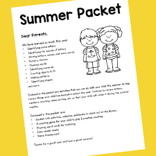 › preschool homework packets printables. Pre K Summer Packet Prekinders