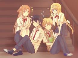Asuna X Kirito Alice X Eugeo Animasi Sword Art Online Seni Anime