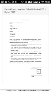 Demikian format pakta integritas ppg/ppgj terbaru tahun 2021. Format Fakta Integritas Ppg Informasi Seputar Guru