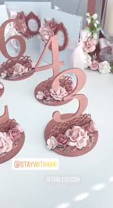 Table Numbers Wedding Rose Gold Wedding Decor Elegant Table Decor Rose Gold Wooden Table Numb Video Rose Wedding Decorations Gold Wedding Decorations Wedding Numbers