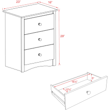 Prepac 2 drawer nightstand (black sonoma). Prepac Sonoma 3 Drawer Tall Nightstand Black Walmart Com Walmart Com