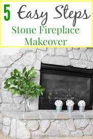 Diy painted rock fireplace i updated our rock fireplace from rock fireplace ideas. How To Update A Stone Fireplace With Paint Love Our Real Life
